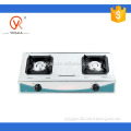 two burner table gas cooker with stainless steel body and iron burner (JK-200SH)
